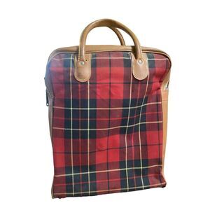 VINTAGE plaid Thermos picnic set
